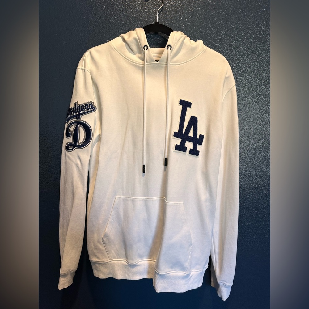 Men's White LA Dodgers Hoodie